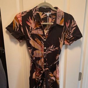 Blue Island beach floral maxi dress